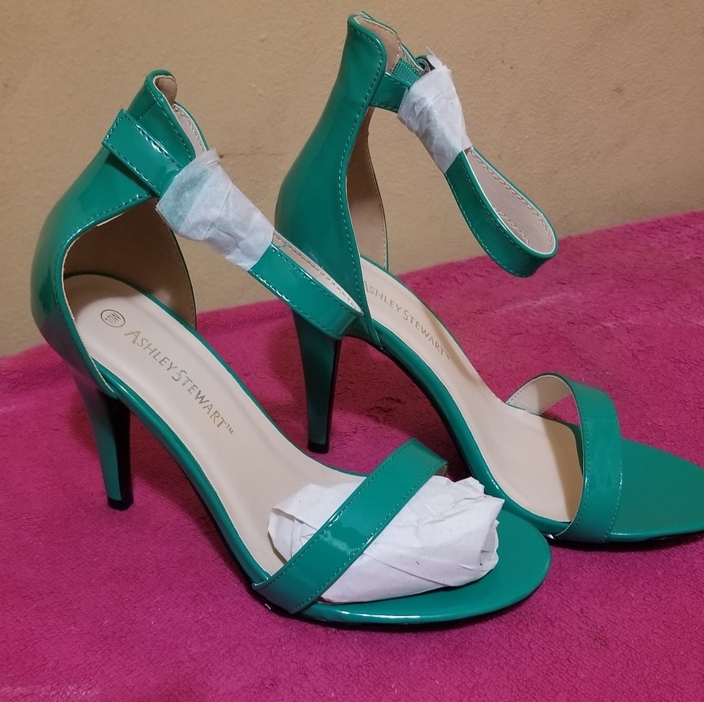Green dressy sandals